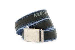 opasek z duše modré džíny s nápisem KENDA