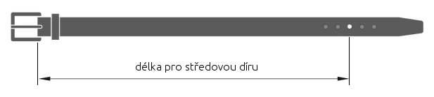 středová díra opasku BOIO